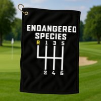 Endangered Species Manual Gearbox Stick Shift Golf Towel