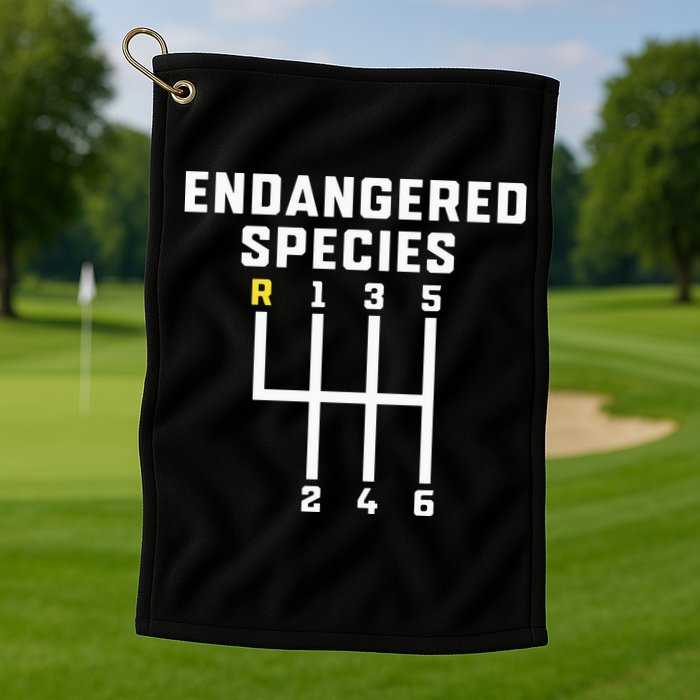 Endangered Species Manual Gearbox Stick Shift Golf Towel