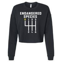 Endangered Species Manual Gearbox Stick Shift Cropped Pullover Crew