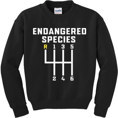 Endangered Species Manual Gearbox Stick Shift Kids Sweatshirt