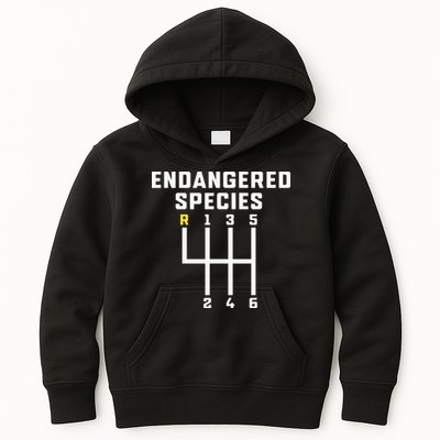 Endangered Species Manual Gearbox Stick Shift Kids Hoodie