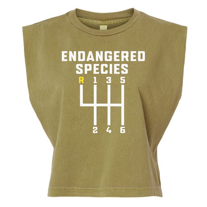 Endangered Species Manual Gearbox Stick Shift Garment-Dyed Women's Muscle Tee