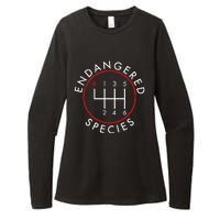 Endangered Species; Manual Car Funny Joke Womens CVC Long Sleeve Shirt