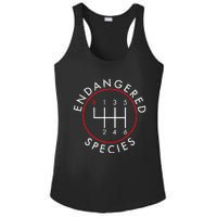 Endangered Species; Manual Car Funny Joke Ladies PosiCharge Competitor Racerback Tank