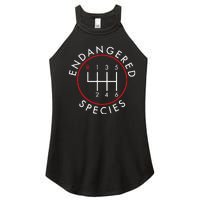 Endangered Species; Manual Car Funny Joke Women's Perfect Tri Rocker Tank