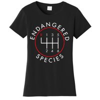 Endangered Species; Manual Car Funny Joke Women's T-Shirt