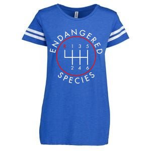 Endangered Species; Manual Car Funny Joke Enza Ladies Jersey Football T-Shirt