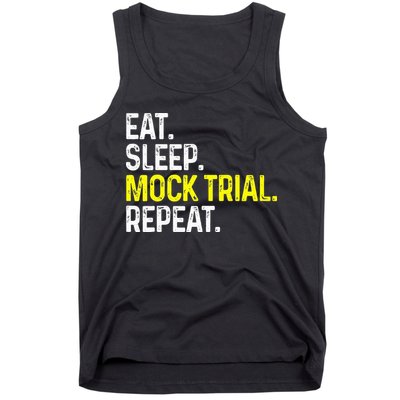 Eat Sleep Mock Trial Repeat Funny Lawyer Gift Tank Top