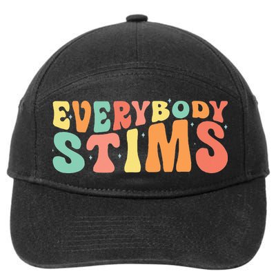 Everybody Stims Neurodiversity Acceptance SPED Teacher  7-Panel Snapback Hat