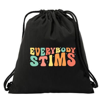 Everybody Stims Neurodiversity Acceptance SPED Teacher  Drawstring Bag