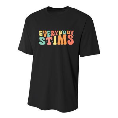 Everybody Stims Neurodiversity Acceptance SPED Teacher  Youth Performance Sprint T-Shirt