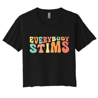 Everybody Stims Neurodiversity Acceptance SPED Teacher  Crop Top
