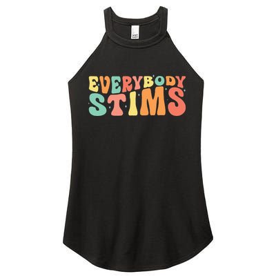 Everybody Stims Neurodiversity Acceptance SPED Teacher  Women's Perfect Tri Rocker Tank