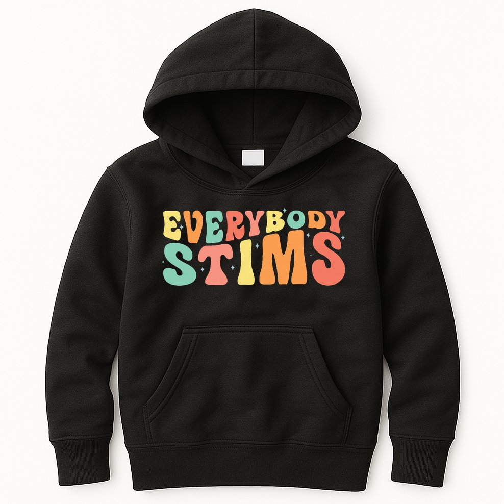 Everybody Stims Neurodiversity Acceptance SPED Teacher  Kids Hoodie