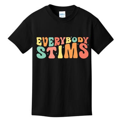 Everybody Stims Neurodiversity Acceptance SPED Teacher  Kids T-Shirt
