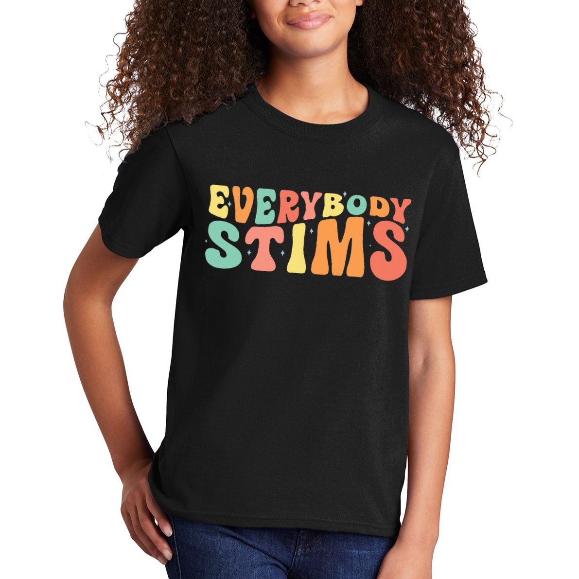 Everybody Stims Neurodiversity Acceptance SPED Teacher  Kids T-Shirt