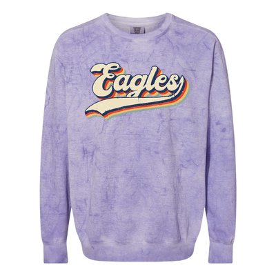 Eagles Sports Name Vintage Retro Colorblast Crewneck Sweatshirt