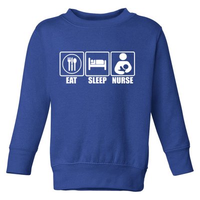 Eat Sleep Nurse Breastfeeding Gift For Moms Gift Toddler Sweatshirt