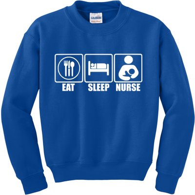 Eat Sleep Nurse Breastfeeding Gift For Moms Gift Kids Sweatshirt
