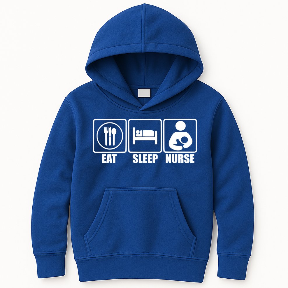 Eat Sleep Nurse Breastfeeding Gift For Moms Gift Kids Hoodie