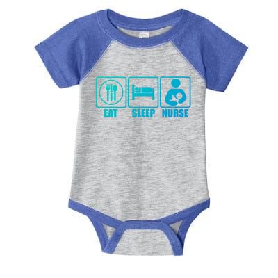 Eat Sleep Nurse Breastfeeding Gift For Moms Gift Infant Baby Jersey Bodysuit