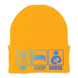 Eat Sleep Nurse Breastfeeding Gift For Moms Gift Knit Cap Winter Beanie