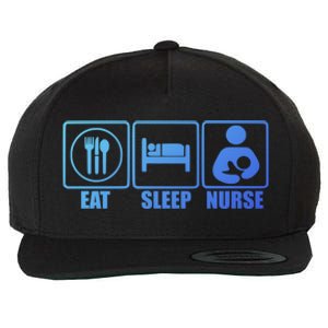 Eat Sleep Nurse Breastfeeding Gift For Moms Gift Wool Snapback Cap