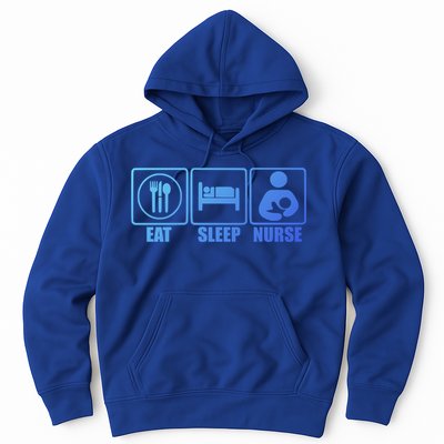 Eat Sleep Nurse Breastfeeding Gift For Moms Gift Hoodie