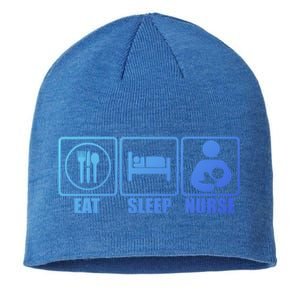 Eat Sleep Nurse Breastfeeding Gift For Moms Gift Sustainable Beanie