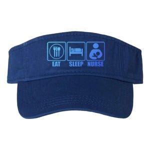 Eat Sleep Nurse Breastfeeding Gift For Moms Gift Valucap Bio-Washed Visor