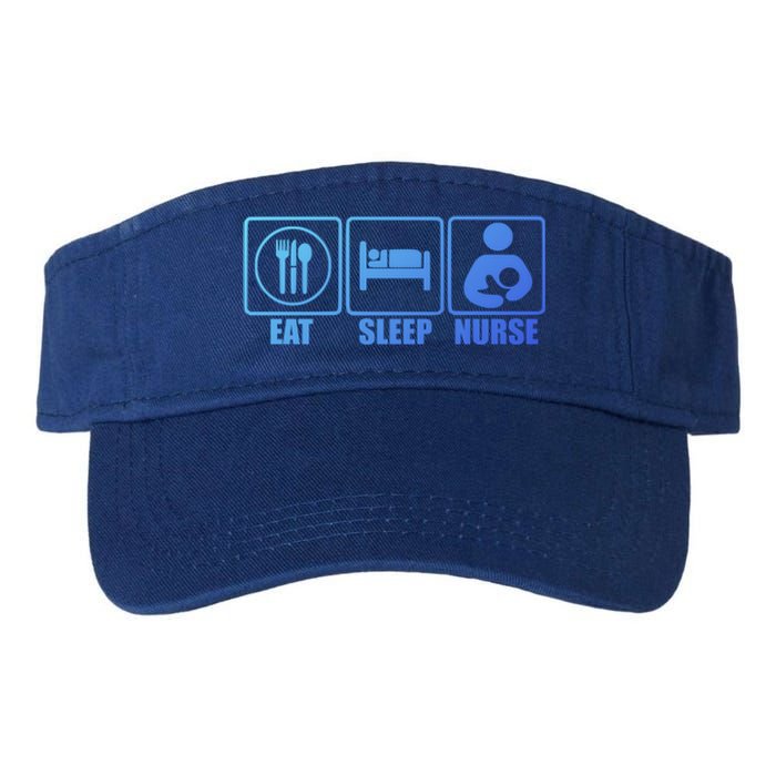 Eat Sleep Nurse Breastfeeding Gift For Moms Gift Valucap Bio-Washed Visor