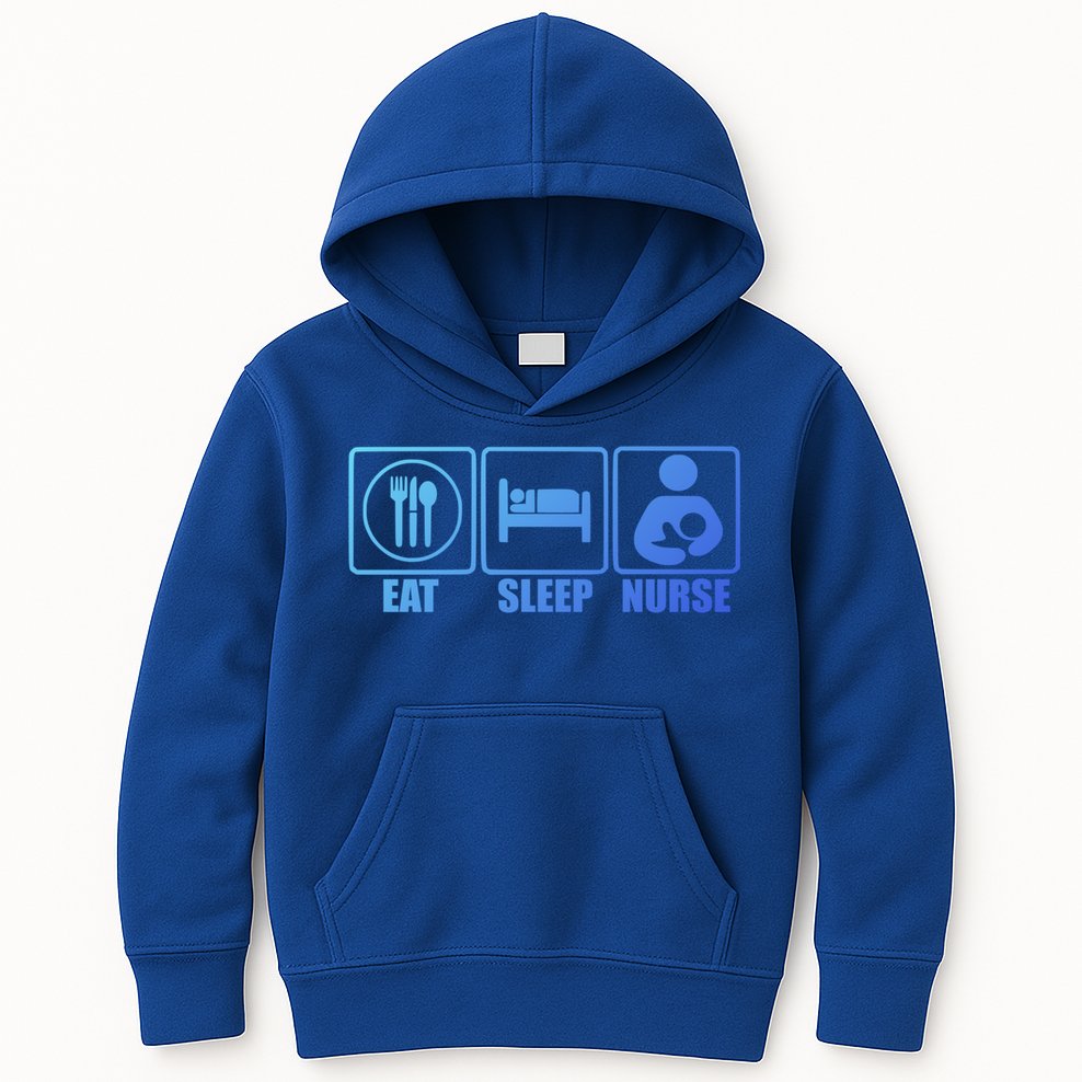 Eat Sleep Nurse Breastfeeding Gift For Moms Gift Kids Hoodie