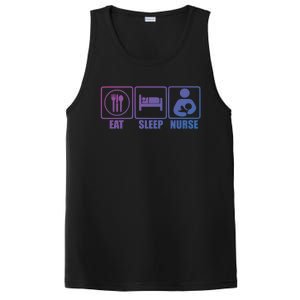 Eat Sleep Nurse Breastfeeding Gift For Moms Gift PosiCharge Competitor Tank