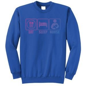 Eat Sleep Nurse Breastfeeding Gift For Moms Gift Sweatshirt