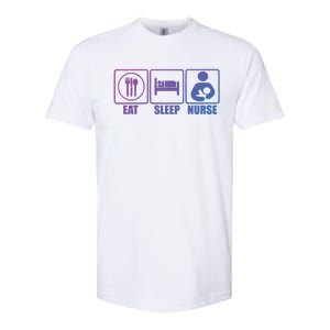 Eat Sleep Nurse Breastfeeding Gift For Moms Gift Softstyle CVC T-Shirt