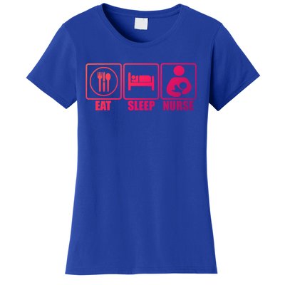 Eat Sleep Nurse Breastfeeding Gift For Moms Gift Women's T-Shirt