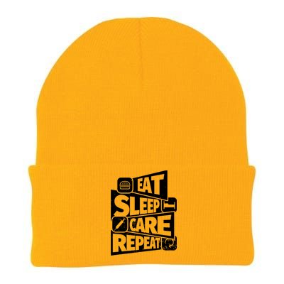 Eat Sleep Nurse Repeat Funny Nurse Funny Humor Gift Knit Cap Winter Beanie