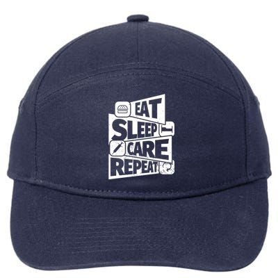 Eat Sleep Nurse Repeat Funny Nurse Funny Humor Gift 7-Panel Snapback Hat