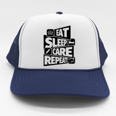 Eat Sleep Nurse Repeat Funny Nurse Funny Humor Gift Trucker Hat