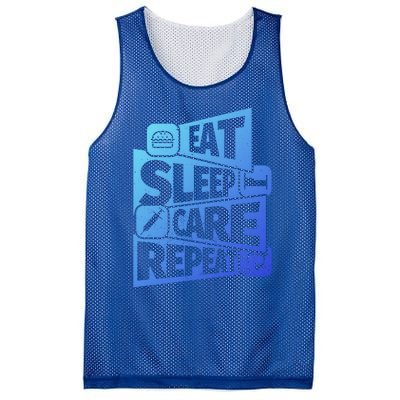 Eat Sleep Nurse Repeat Funny Nurse Funny Humor Gift Mesh Reversible Basketball Jersey Tank