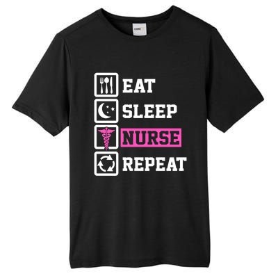 Eat Sleep Nurse Repeat Funny Nursing Mom Cute Gift Tall Fusion ChromaSoft Performance T-Shirt