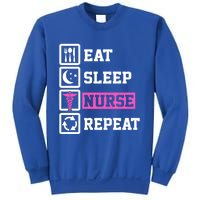 Eat Sleep Nurse Repeat Funny Nursing Mom Cute Gift Sweatshirt