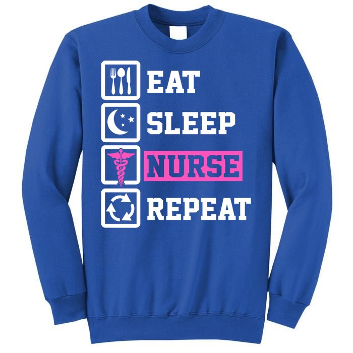 Eat Sleep Nurse Repeat Funny Nursing Mom Cute Gift Sweatshirt