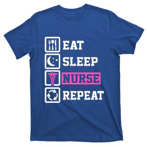 Eat Sleep Nurse Repeat Funny Nursing Mom Cute Gift T-Shirt