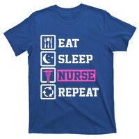 Eat Sleep Nurse Repeat Funny Nursing Mom Cute Gift T-Shirt