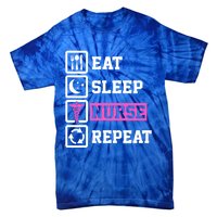 Eat Sleep Nurse Repeat Funny Nursing Mom Cute Gift Tie-Dye T-Shirt