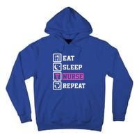 Eat Sleep Nurse Repeat Funny Nursing Mom Cute Gift Tall Hoodie