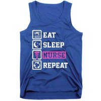 Eat Sleep Nurse Repeat Funny Nursing Mom Cute Gift Tank Top