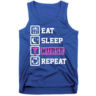 Eat Sleep Nurse Repeat Funny Nursing Mom Cute Gift Tank Top