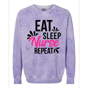 Eat Sleep Nurse Repeat Motivational Gift Ace003a Gift Colorblast Crewneck Sweatshirt